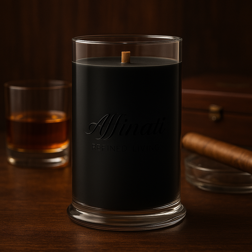 Smoked Bourbon Wooden Wick Candle - Affinati