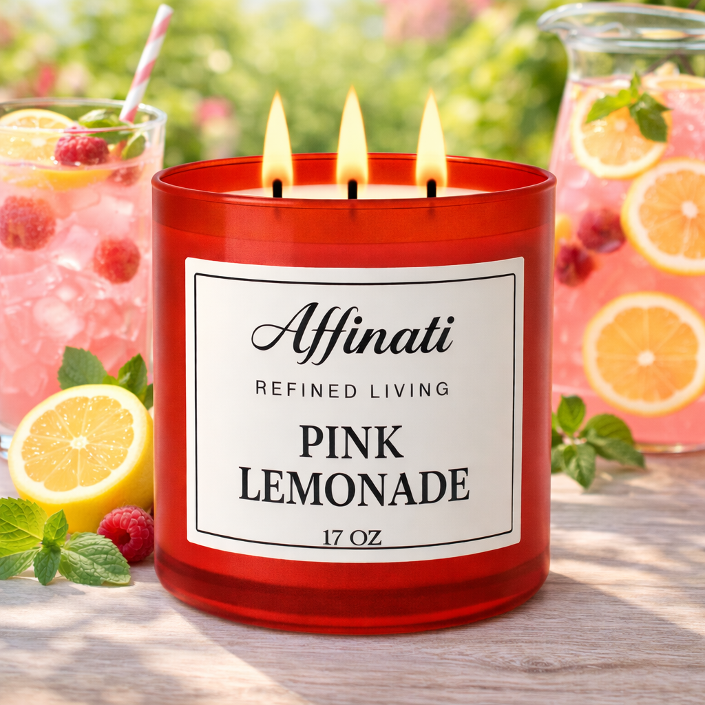 Pink Lemonade 3-Wick Candle - Affinati