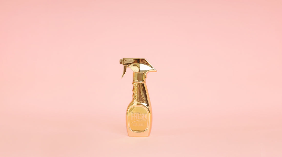 gold spray bottle