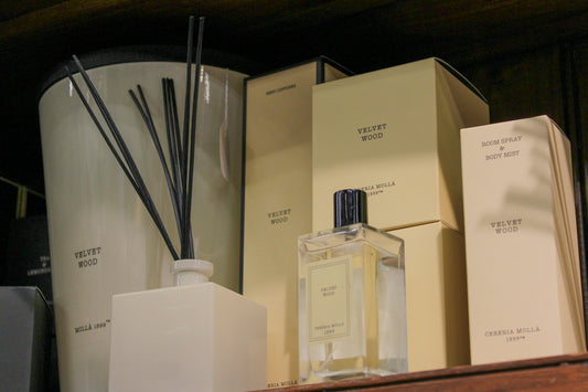 Perfume bottle and reed diffuser with boxes