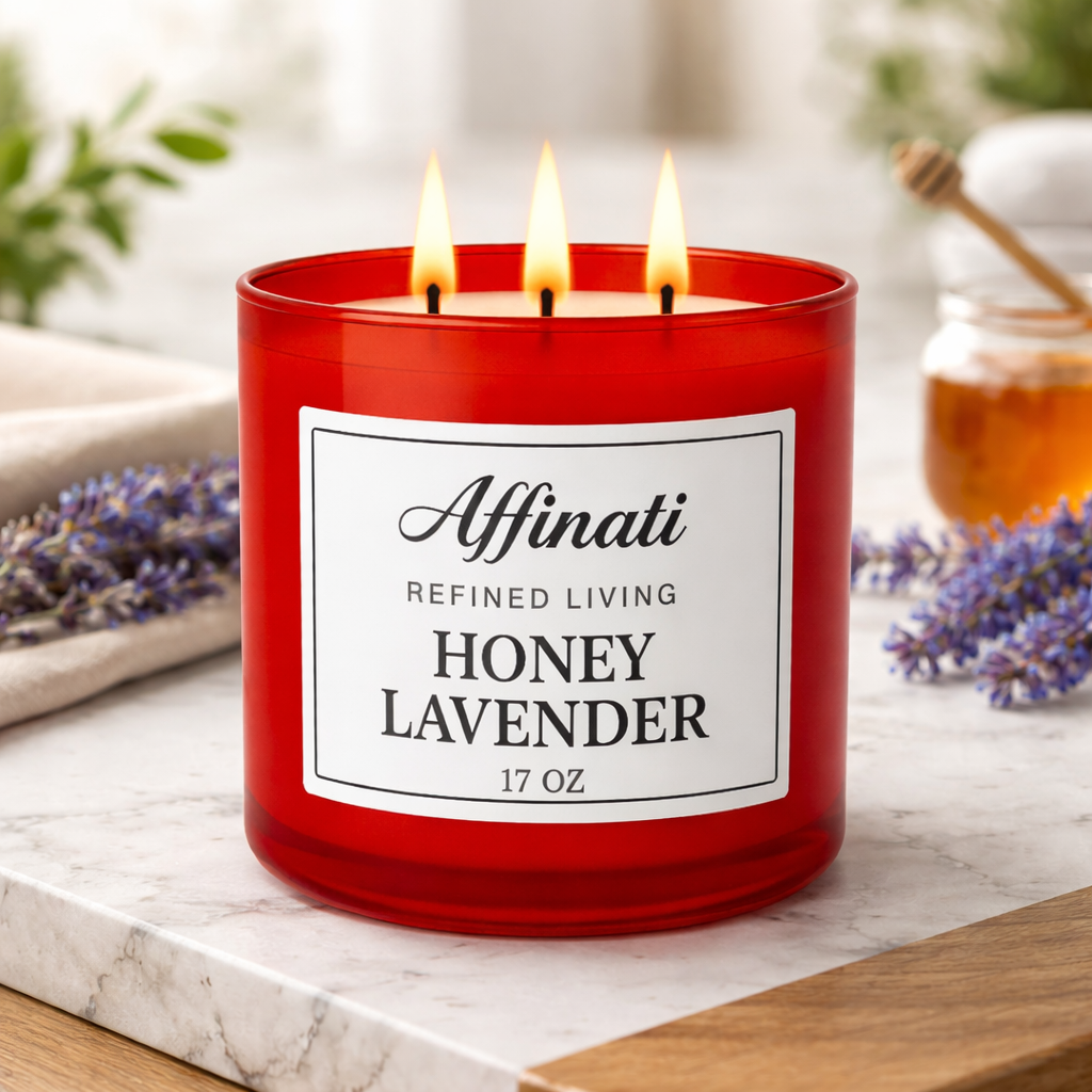 Honey Lavender 3-Wick Candle - Affinati