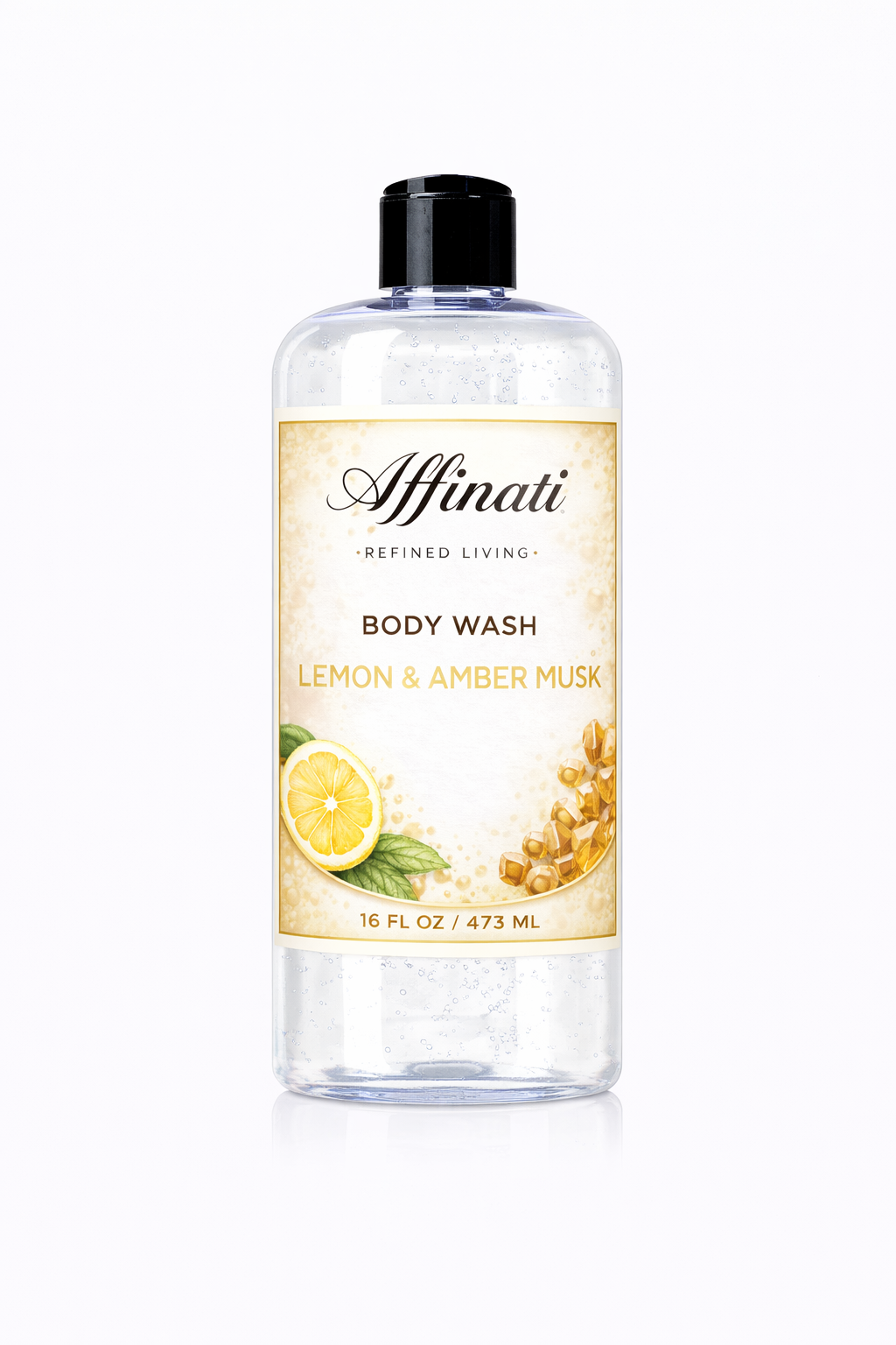 Lemon & Amber Musk Body Wash - Affinati