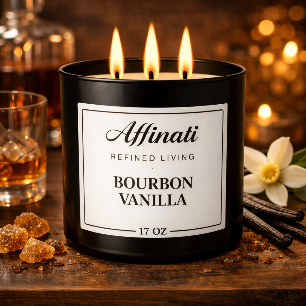 Bourbon Vanilla 3-Wick Candle - Affinati
