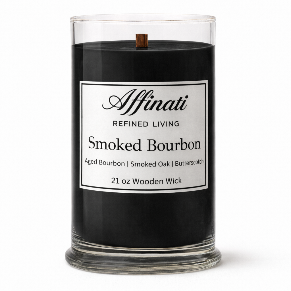 Smoked Bourbon Wooden Wick Candle - Affinati