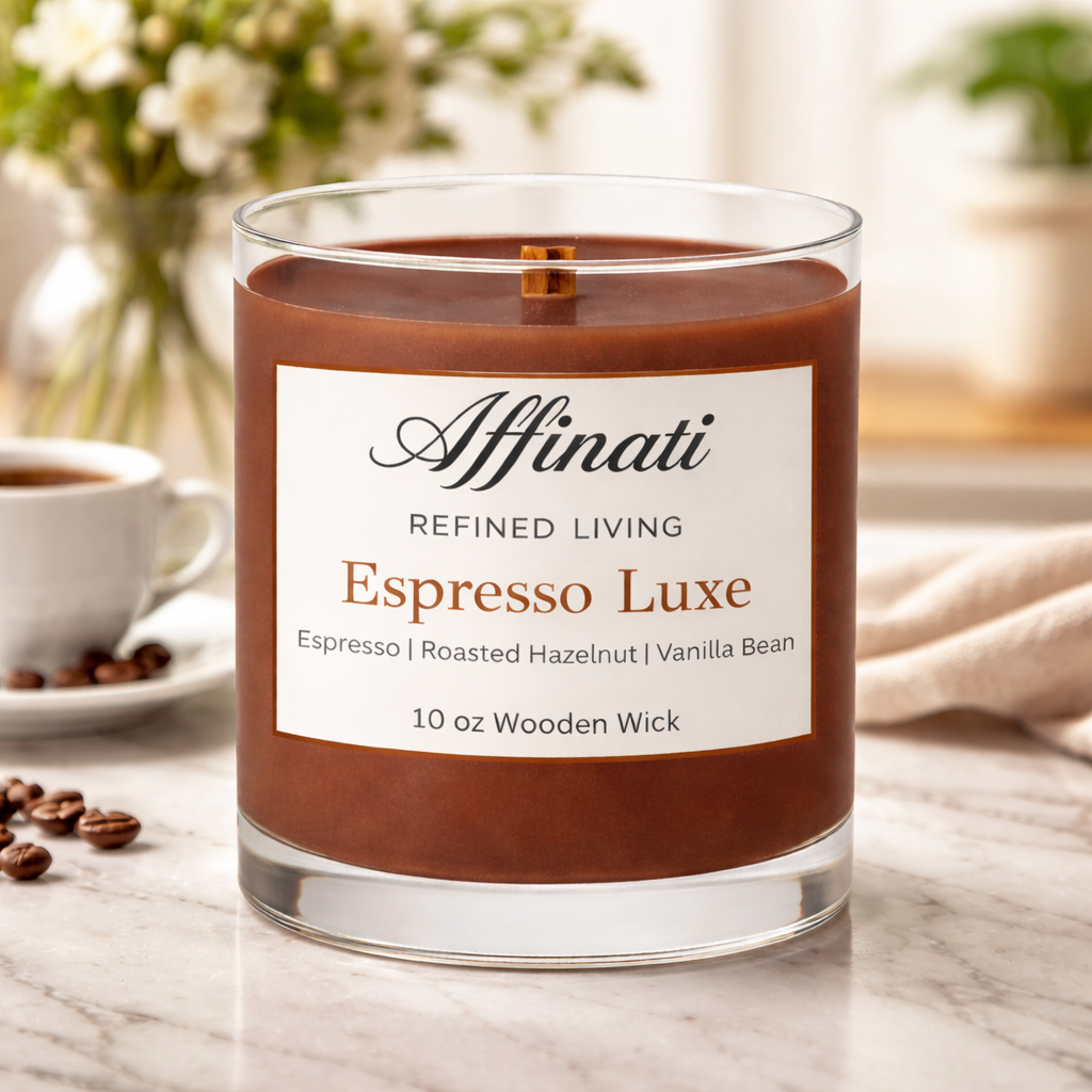 Espresso Luxe Wooden Wick Candle - Affinati
