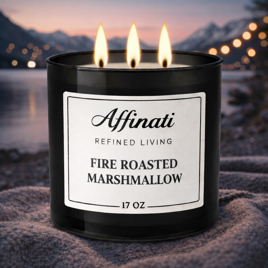 Fire Roasted Marshmallow 3-Wick Candle - Affinati