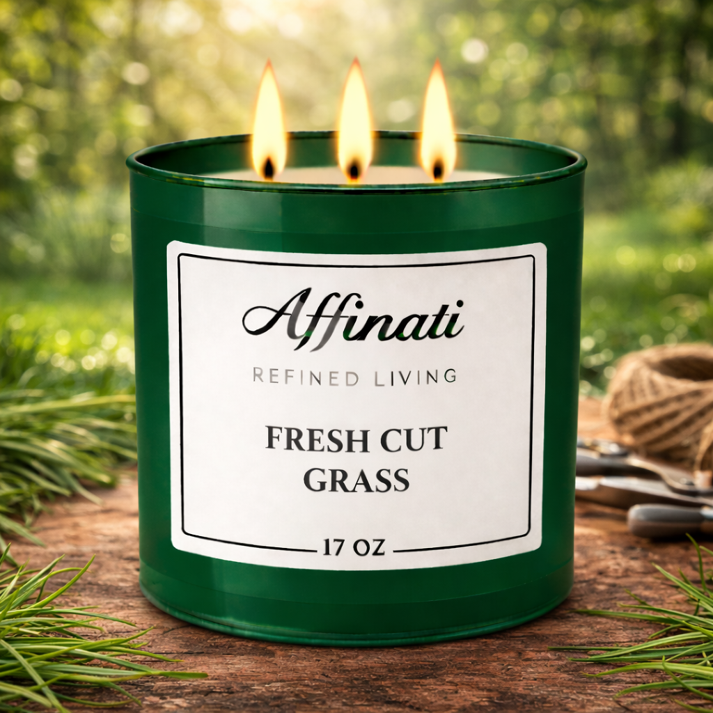 Fresh Cut Grass 3-Wick Candle - Affinati