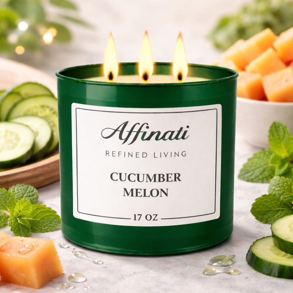 Cucumber Melon 3-Wick Candle - Affinati