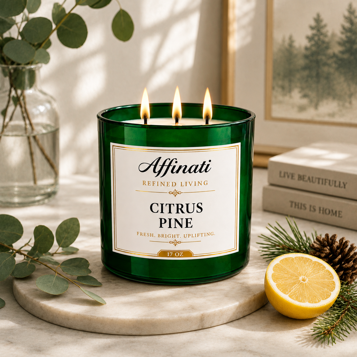 Citrus Pine 3-Wick Candle - Affinati