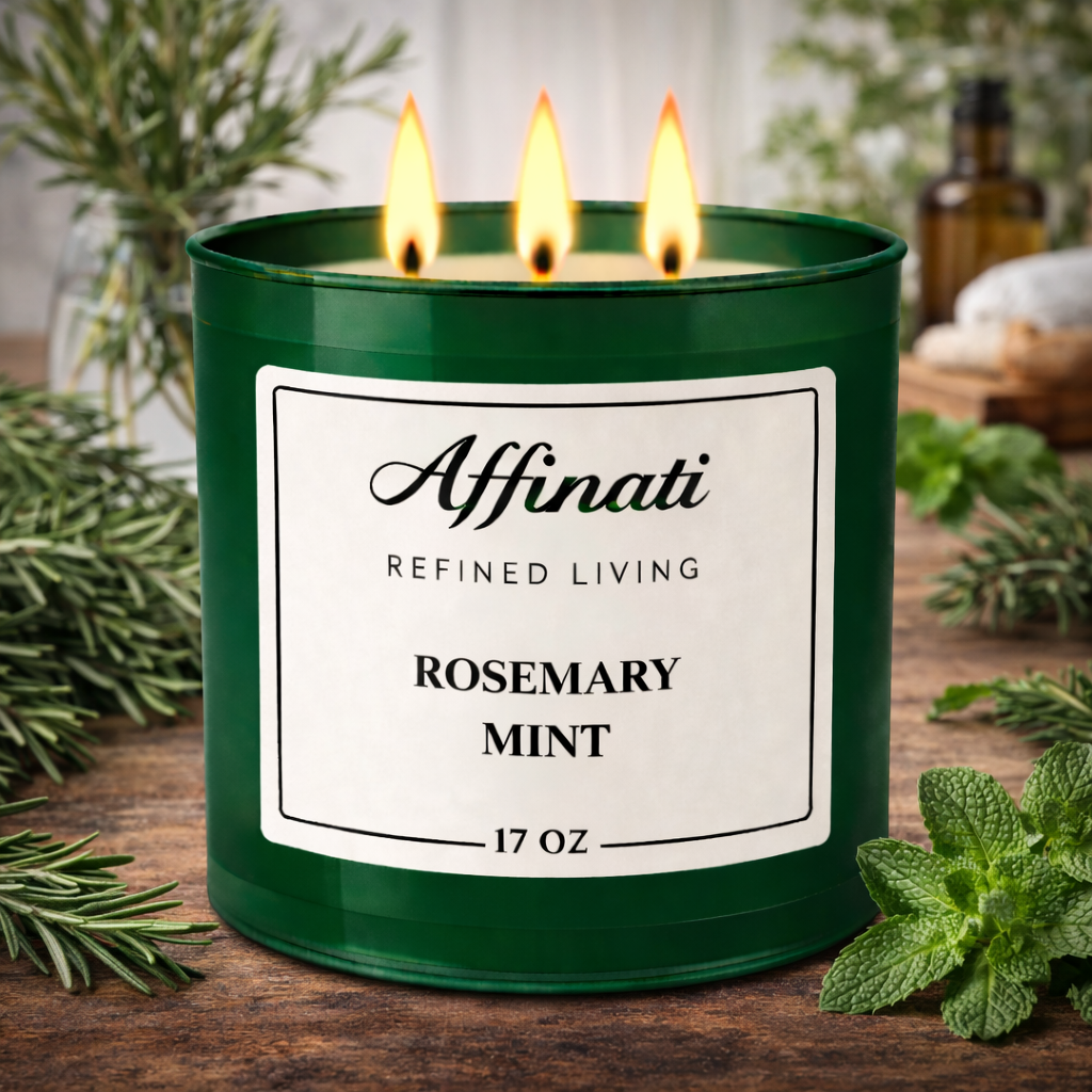 Rosemary Mint 3-Wick Candle - Affinati