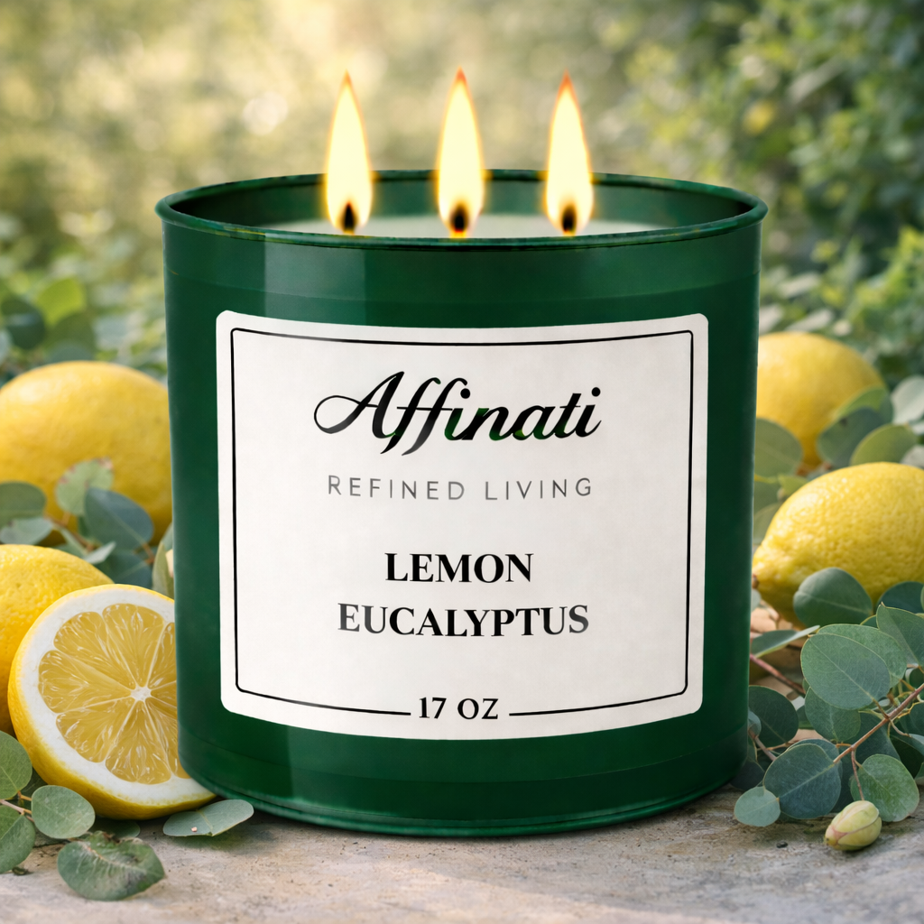 Lemon Eucalyptus 3-Wick Candle - Affinati