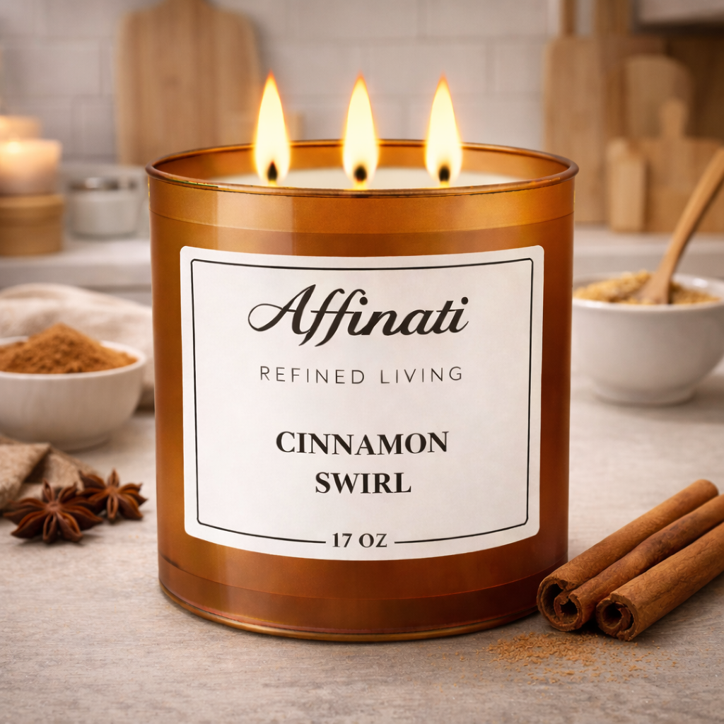 Cinnamon Swirl 3-Wick Candle - Affinati