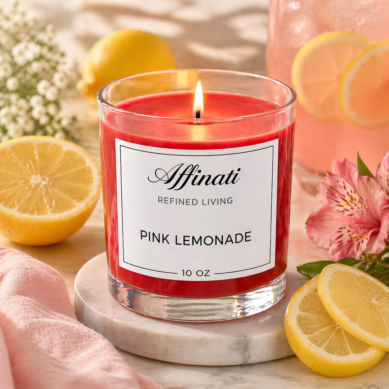Pink Lemonade 3-Wick Candle - Affinati