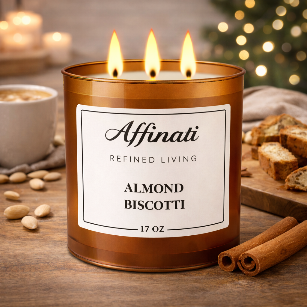 Almond Biscotti 3-Wick Candle - Affinati