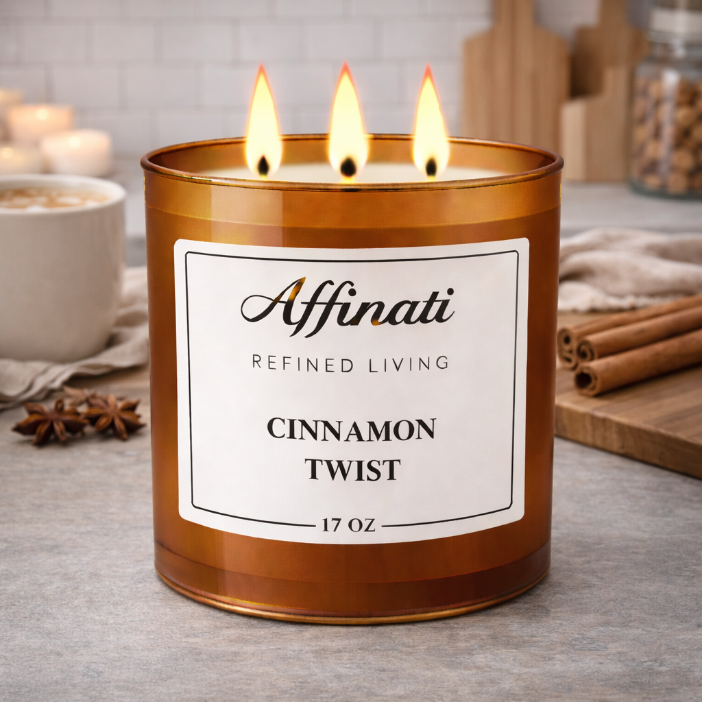 Cinnamon Twist 3-Wick Candle - Affinati