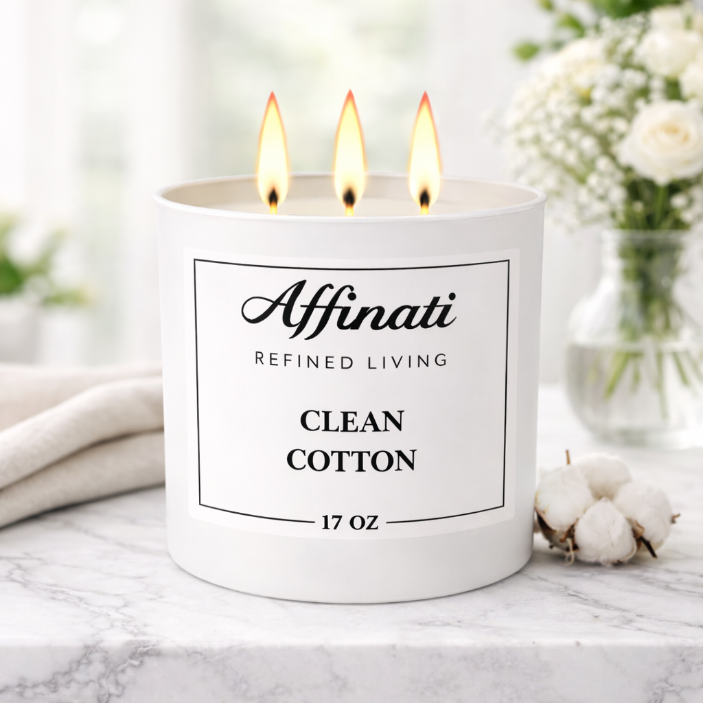 Clean Cotton 3-Wick Candle - Affinati