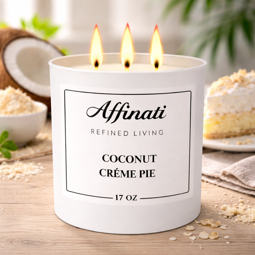 Coconut Creme Pie 3-Wick Candle - Affinati