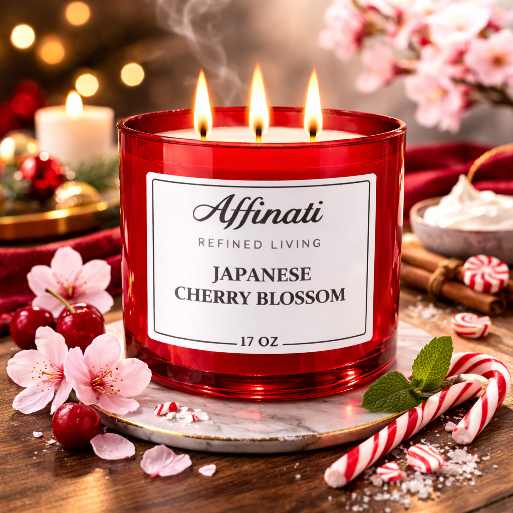 Japanese Cherry Blossom 3-Wick Candle - Affinati