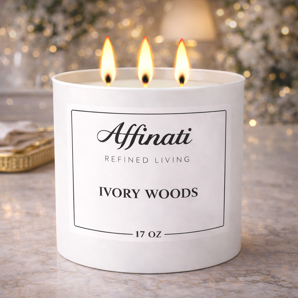 Ivory Woods 3-Wick Candle - Affinati