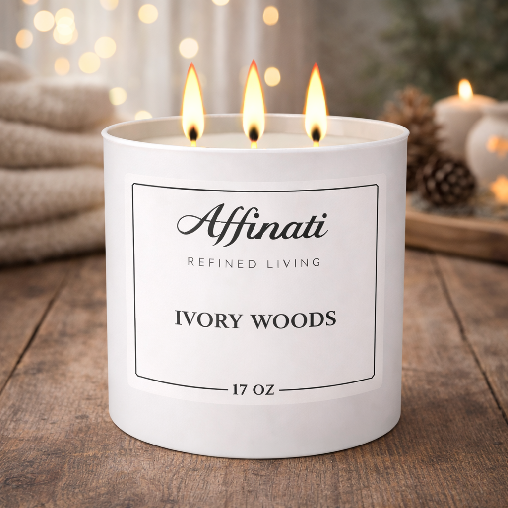 Ivory Woods 3-Wick Candle - Affinati