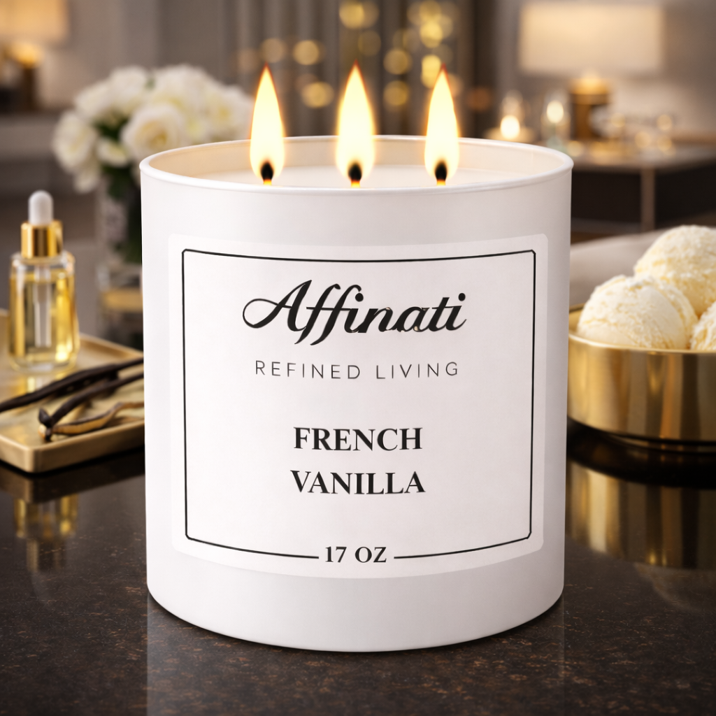 French Vanilla 3-Wick Candle - Affinati