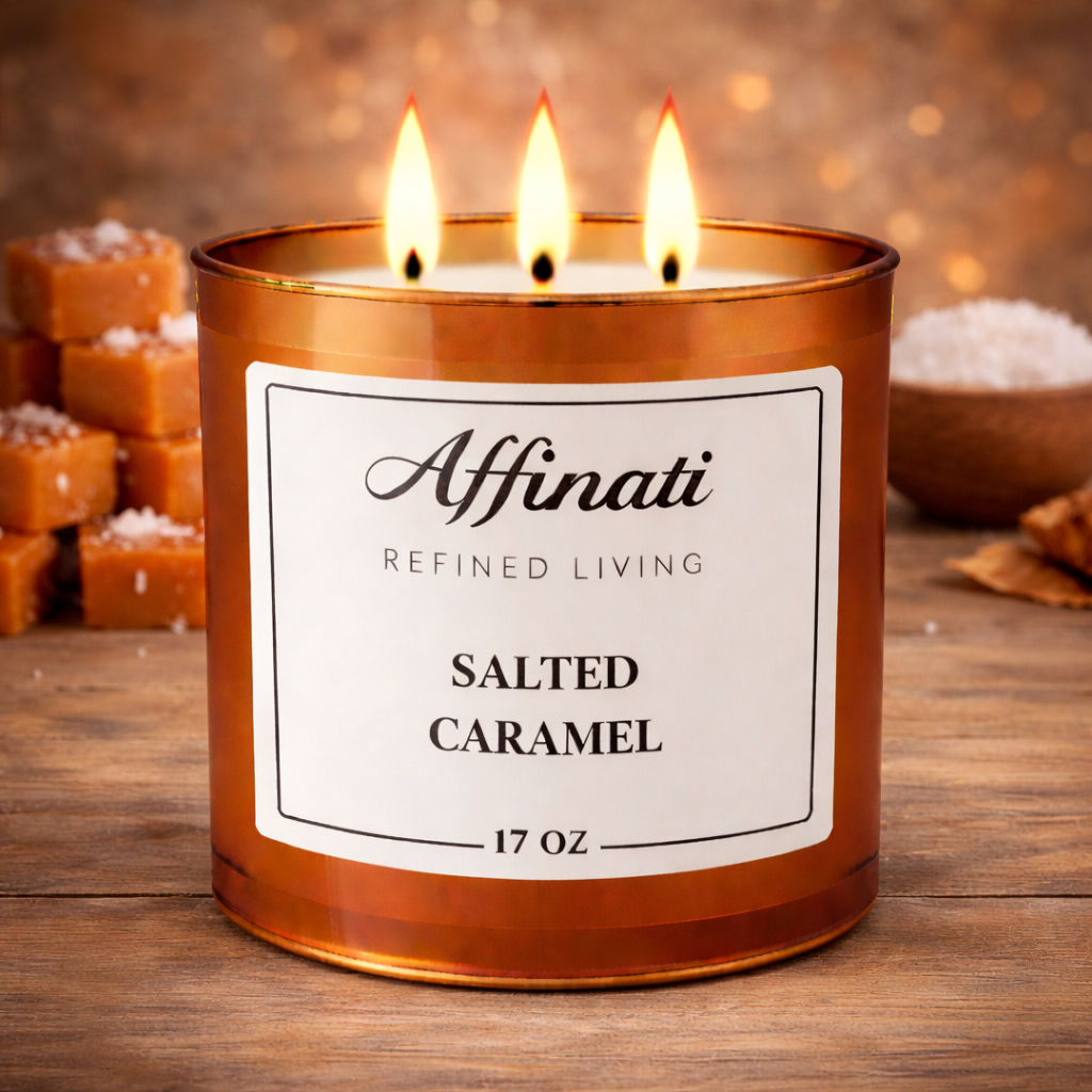 Salted Caramel 3-Wick Candle - Affinati