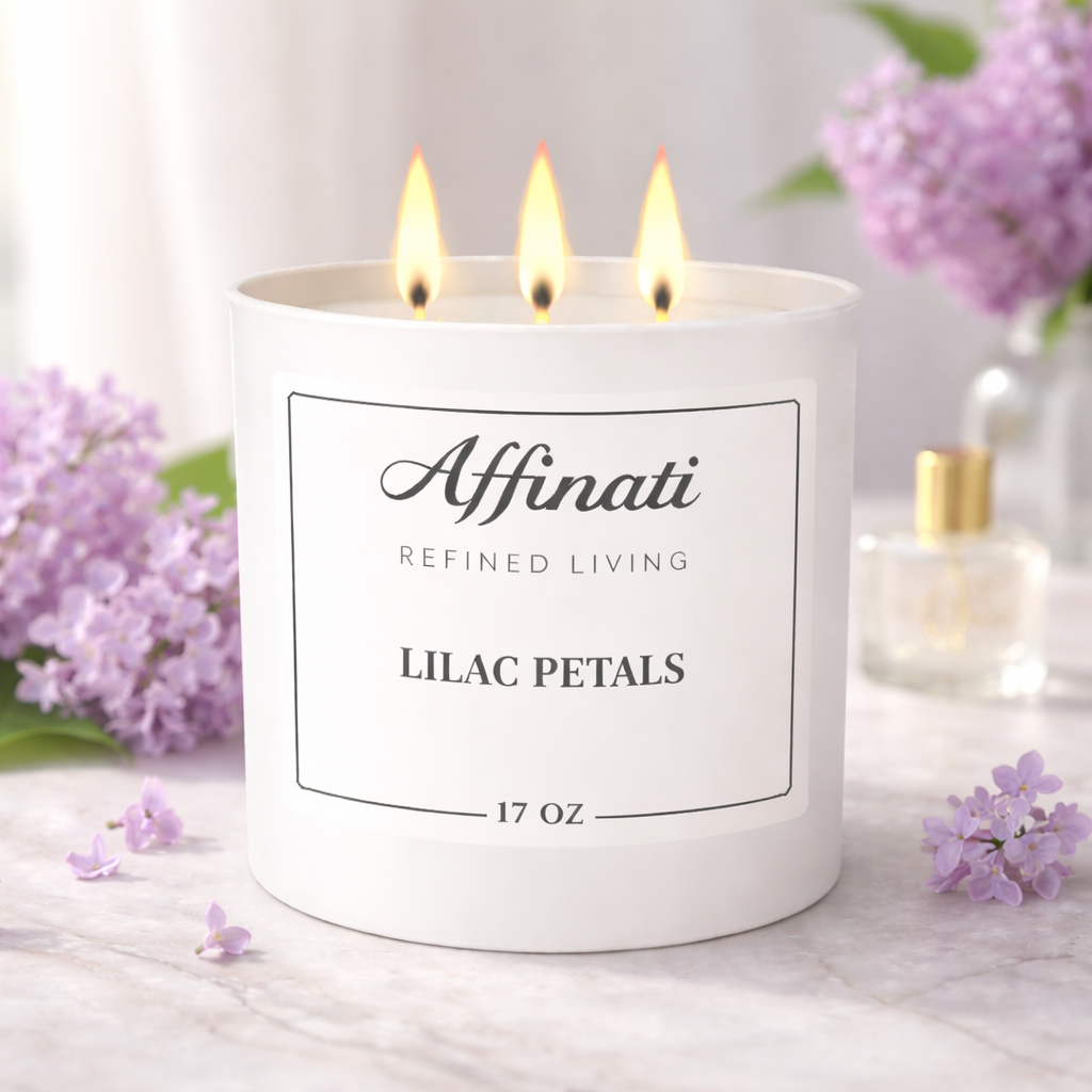 Lilac Petals 3-Wick Candle - Affinati