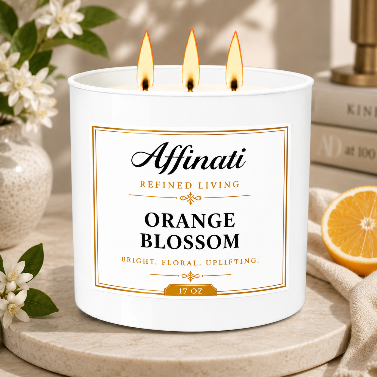 Orange Blossom 3-Wick Candle - Affinati
