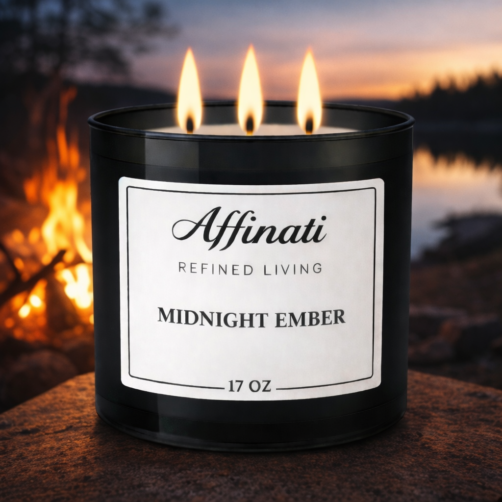 Midnight Ember 3-Wick Candle - Affinati