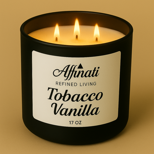 3-Wick Tobacco Vanilla Candle - Affinati