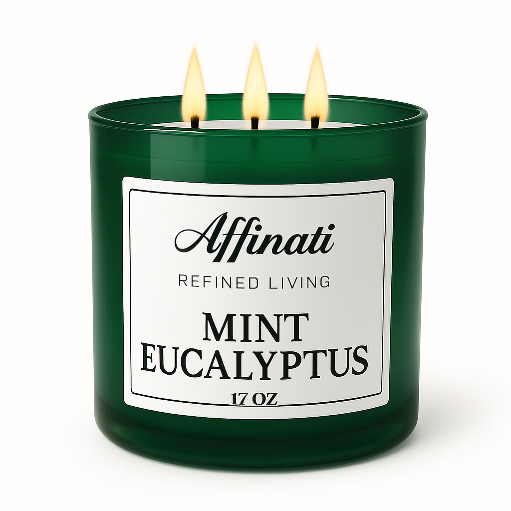 3-Wick Mint Eucalyptus Candle - Affinati