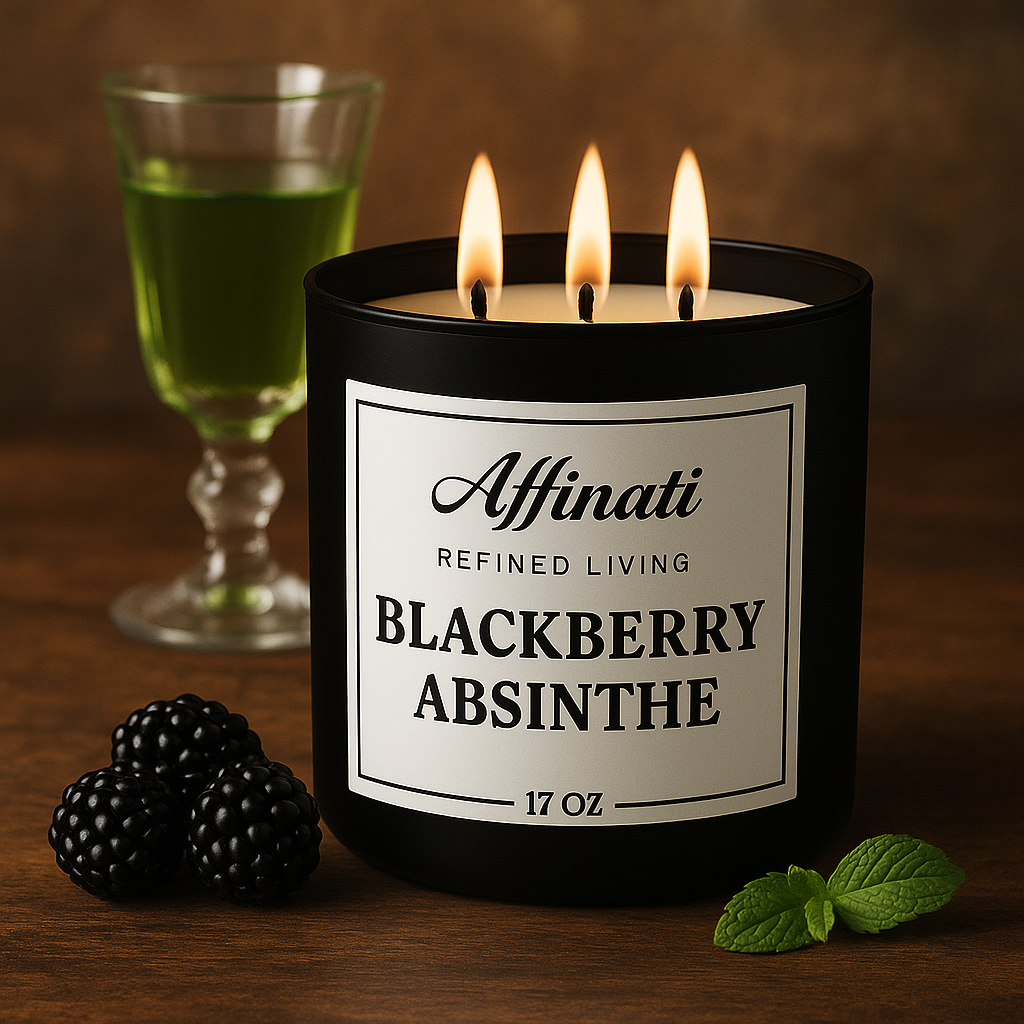 3-Wick Blackberry Absinthe Candle - Affinati