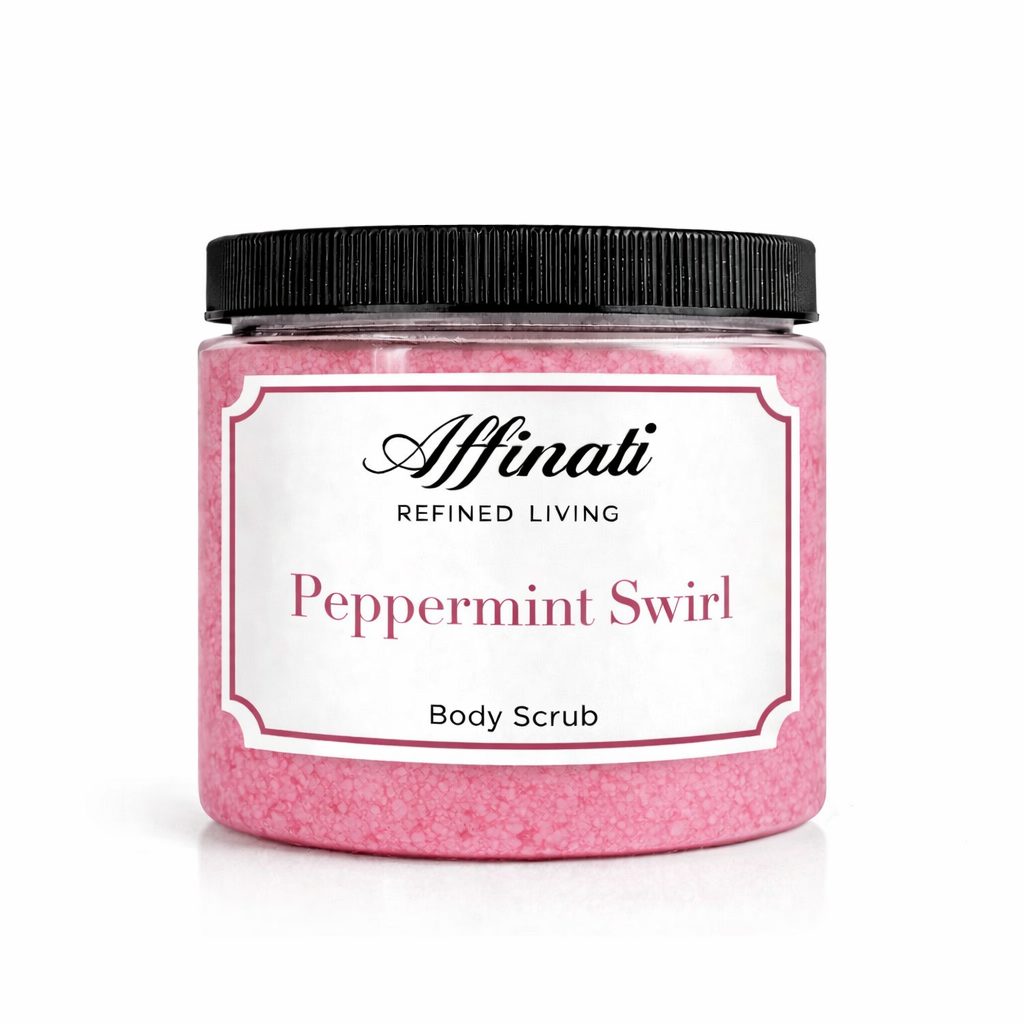 Peppermint Swirl Body Scrub 20 oz | Whipped Salt Scrub