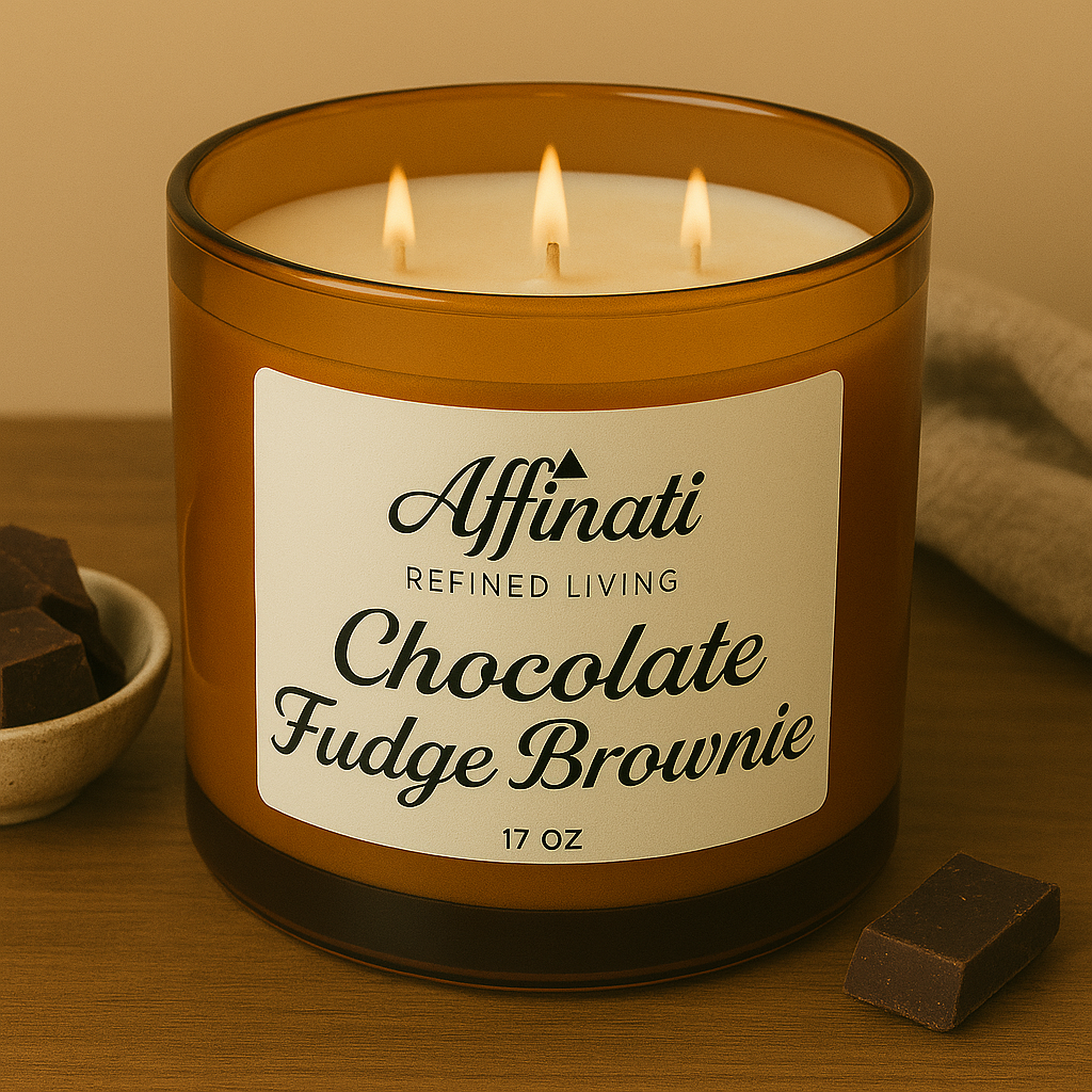 3-Wick Chocolate Fudge Brownie Candle - Affinati