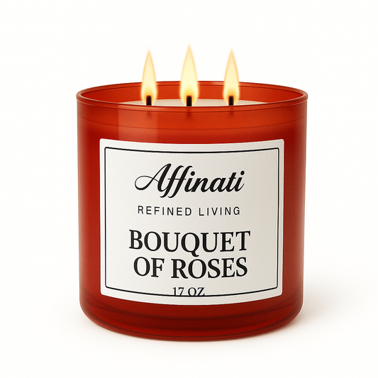 3-Wick Bouquet of Roses Candle