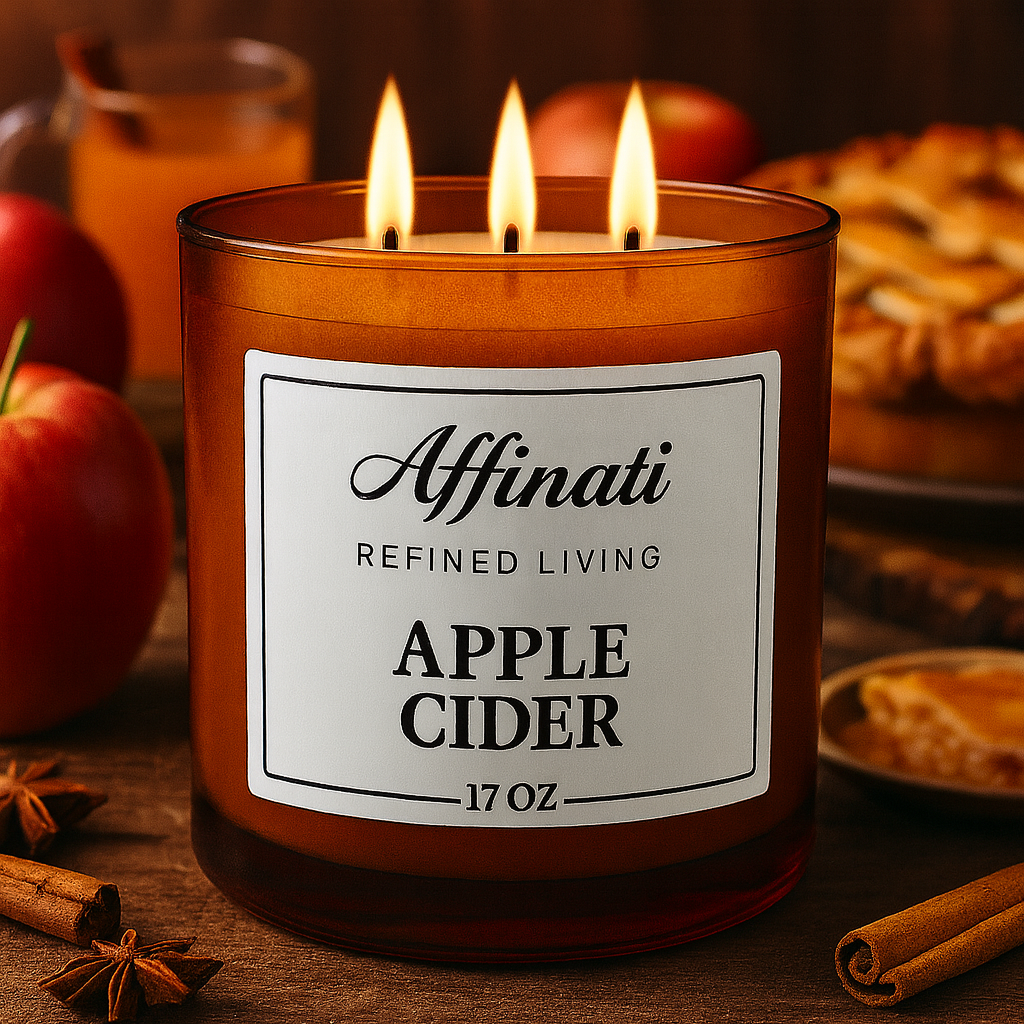 3-Wick Apple Cider Candle - Affinati