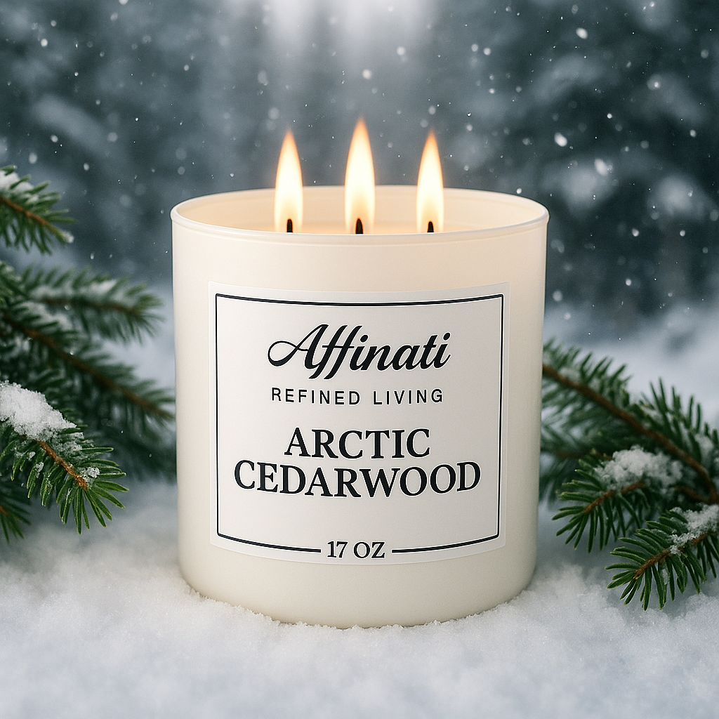 3-Wick Arctic Cedarwood Candle - Affinati