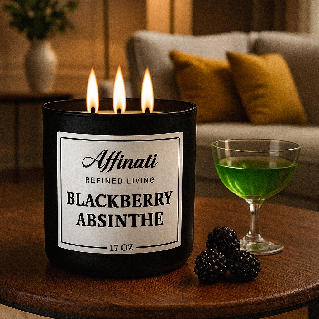 3-Wick Blackberry Absinthe Candle - Affinati