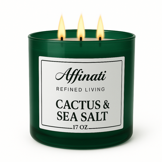 3-Wick Cactus & Sea Salt Candle - Affinati