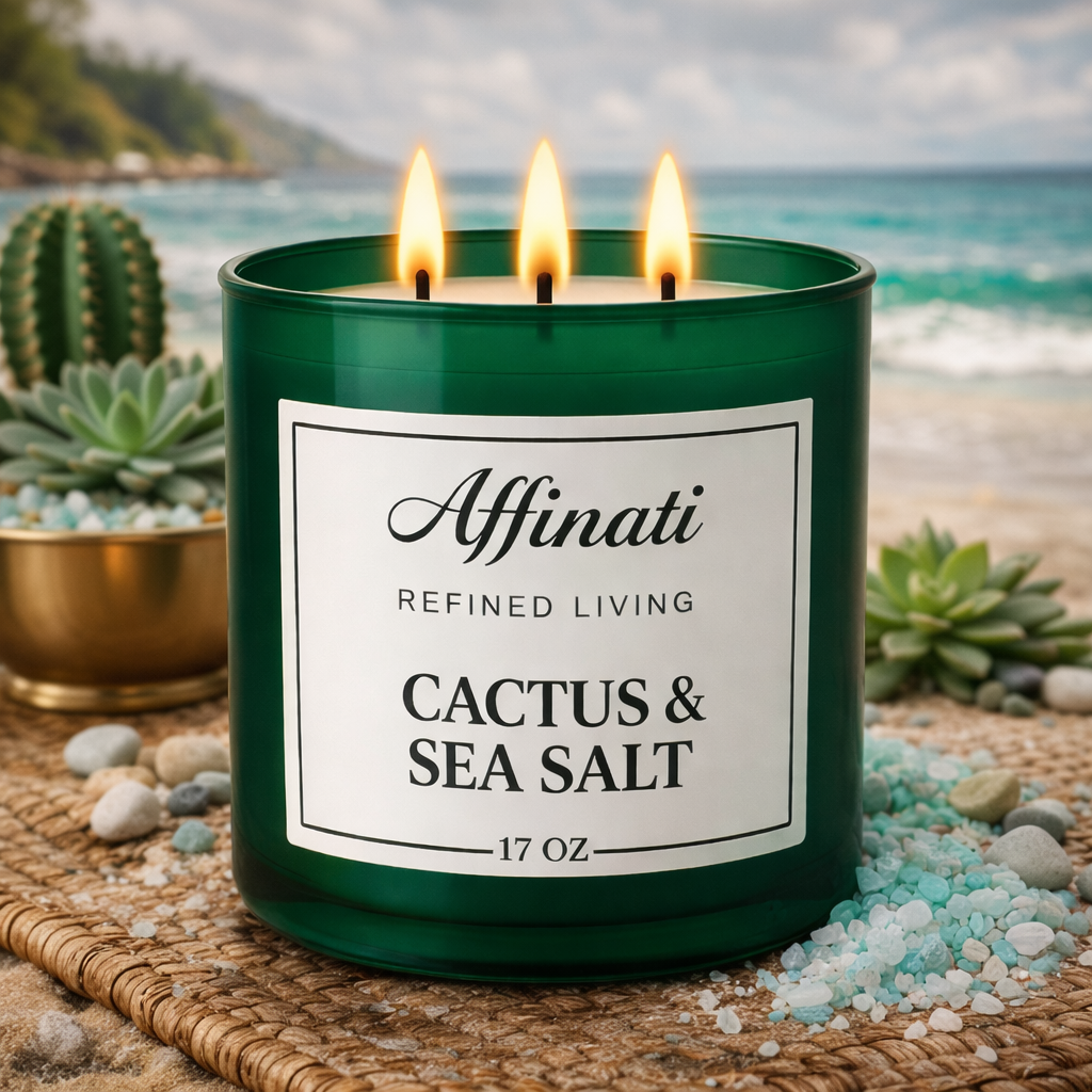 3-Wick Cactus & Sea Salt Candle