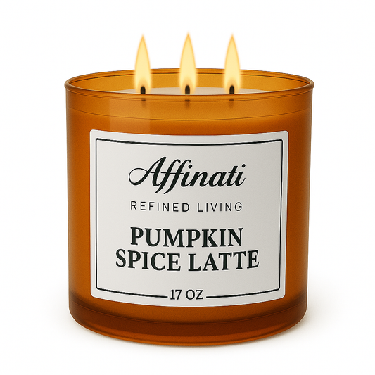 3-Wick Pumpkin Spice Latte Candle - Affinati