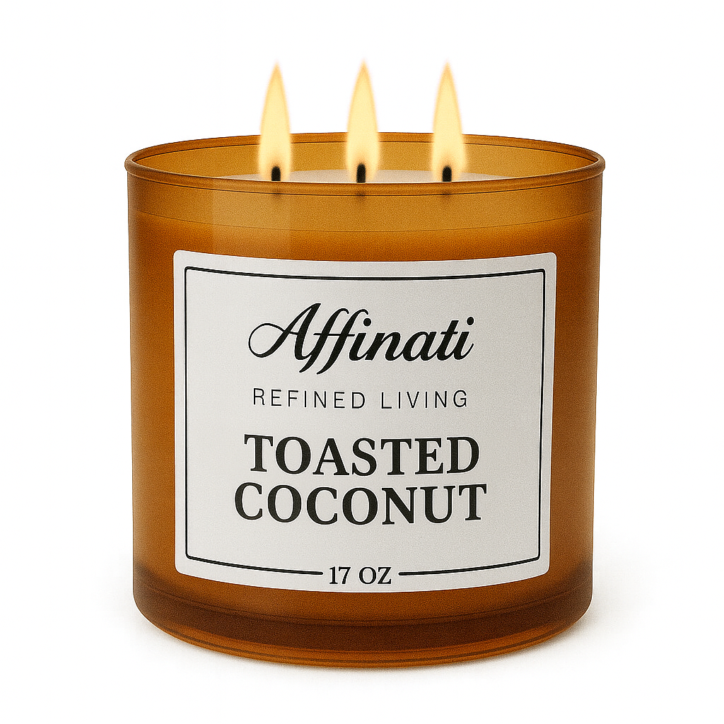 3-Wick Toasted Coconut Candle - Affinati