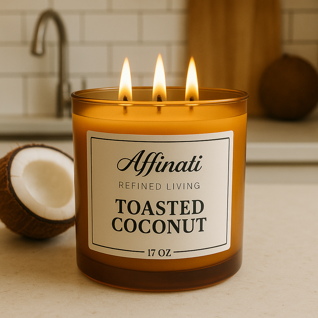 3-Wick Toasted Coconut Candle - Affinati