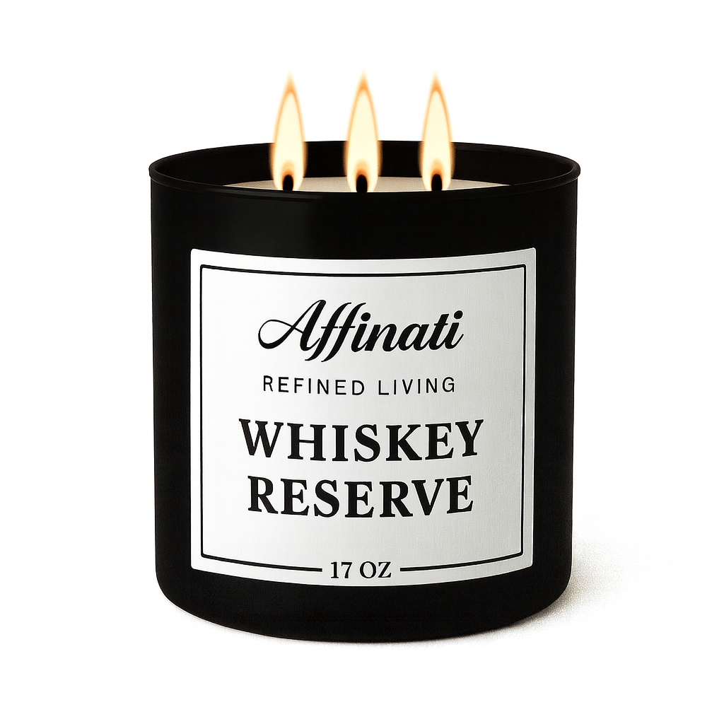 3-Wick Whiskey Reserve Candle - Affinati