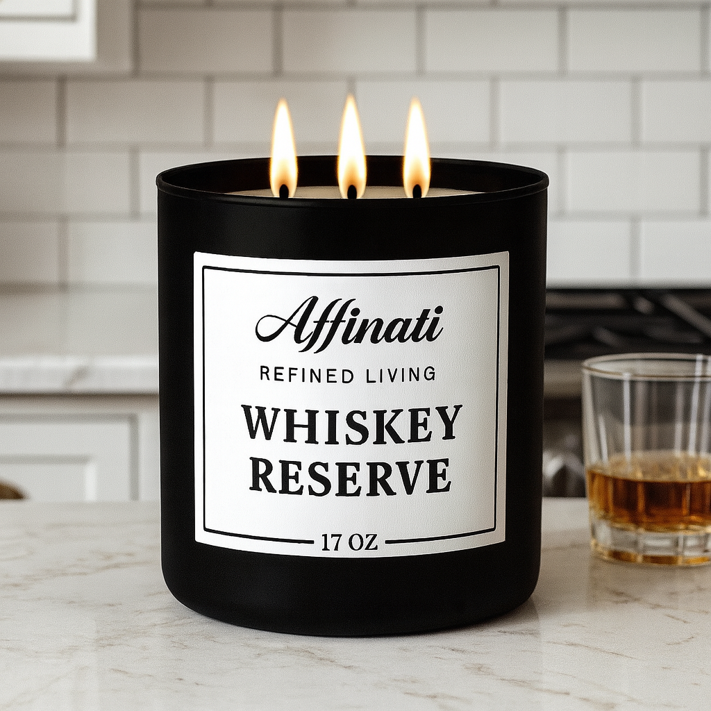 3-Wick Whiskey Reserve Candle - Affinati