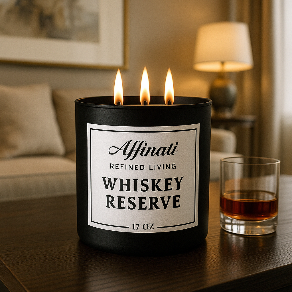 3-Wick Whiskey Reserve Candle - Affinati