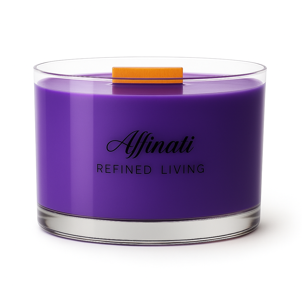 Lavender Kiss Wooden Wick Candle – Luxury 15 oz Soy Blend | Affinati - Affinati