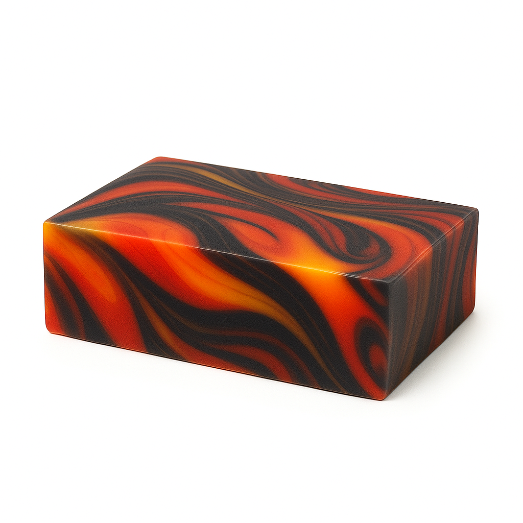 Złote mydło w kostce o zapachu cytrusowego kwiatu