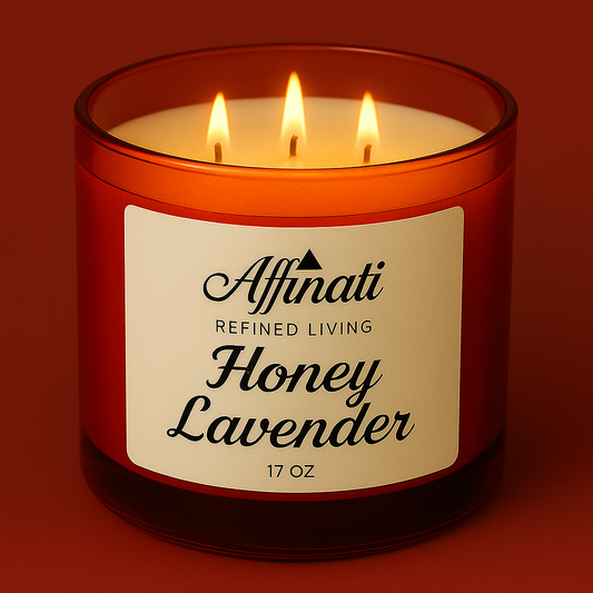 3-Wick Honey Lavender Candle - Affinati