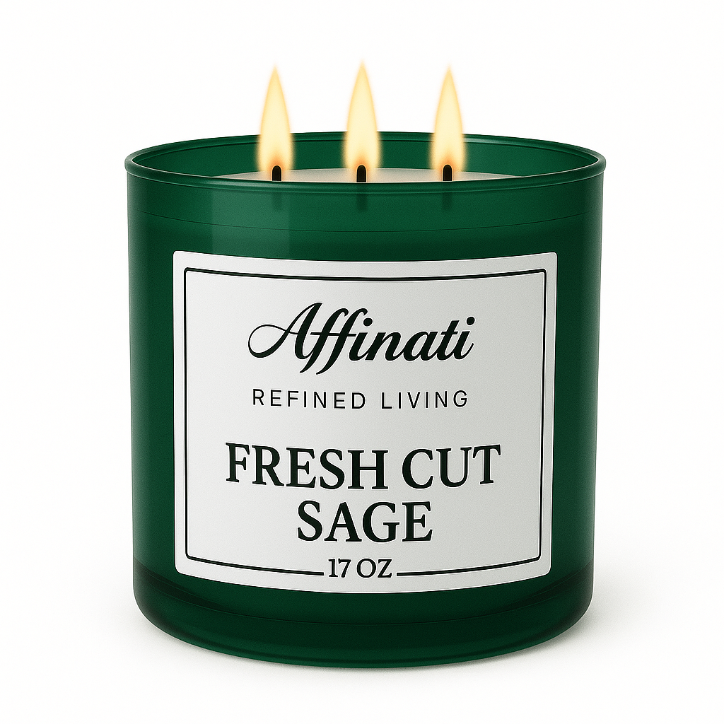 3-Wick Fresh Cut Sage Candle - Affinati